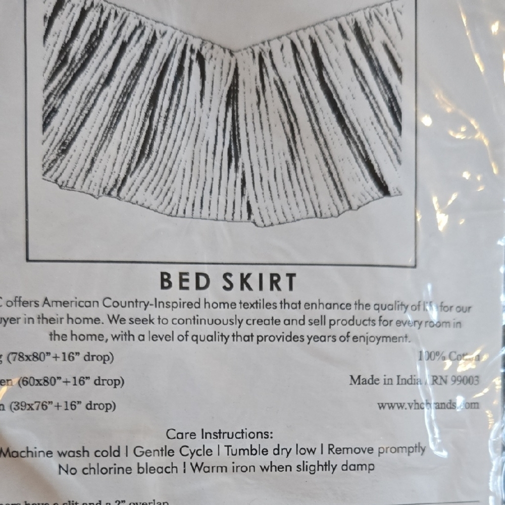 Black and White Bed Skirt